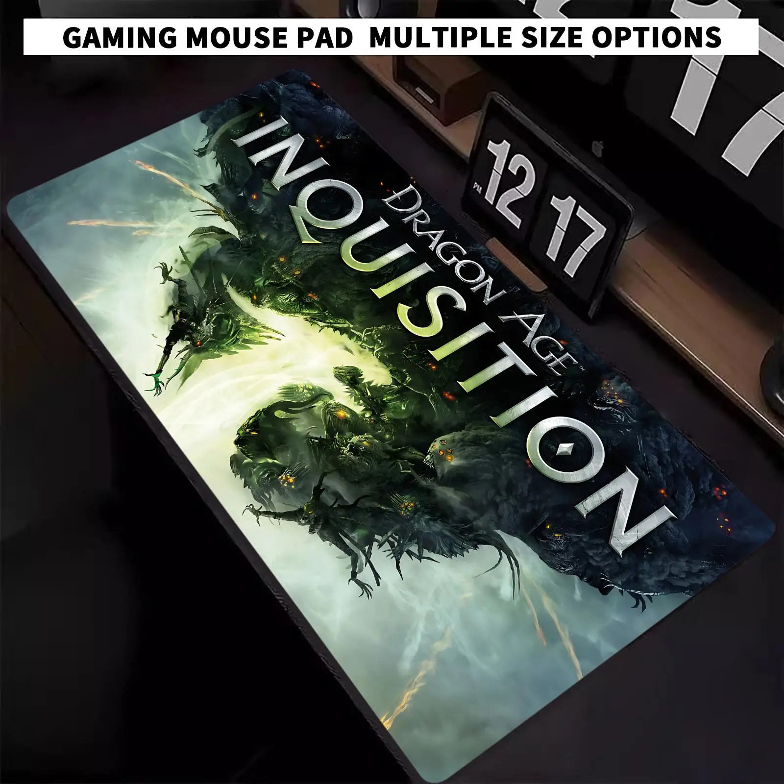 Tapis de souris Dragon Age Inquisition, grand tapis de souris pour jeux, XXL, pour clavier, pour ordinateur portable, pour bureau