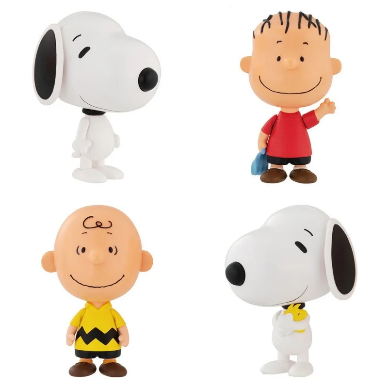 Bandai Original 4Pcs Gashapon Capchara PREMIUM Snoopy  Peanuts 5 Anime Figure Toys For Kids Gift Collectible Model Ornaments