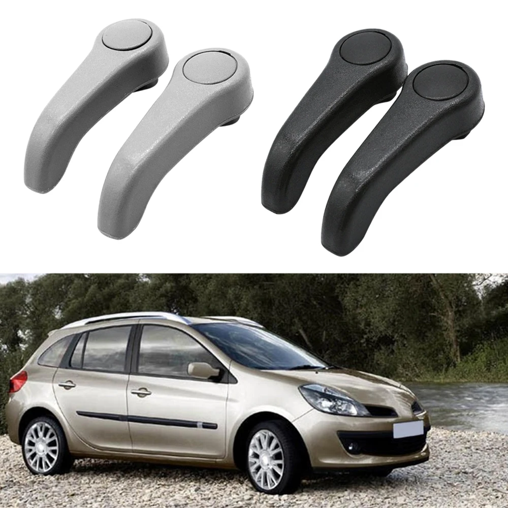 2pcs Black Plastic Car Seat Adjustment Handle Fit for Renault Clio MK2 Twingo MK1 1998-2007 7701470827 7701205708 7701209658