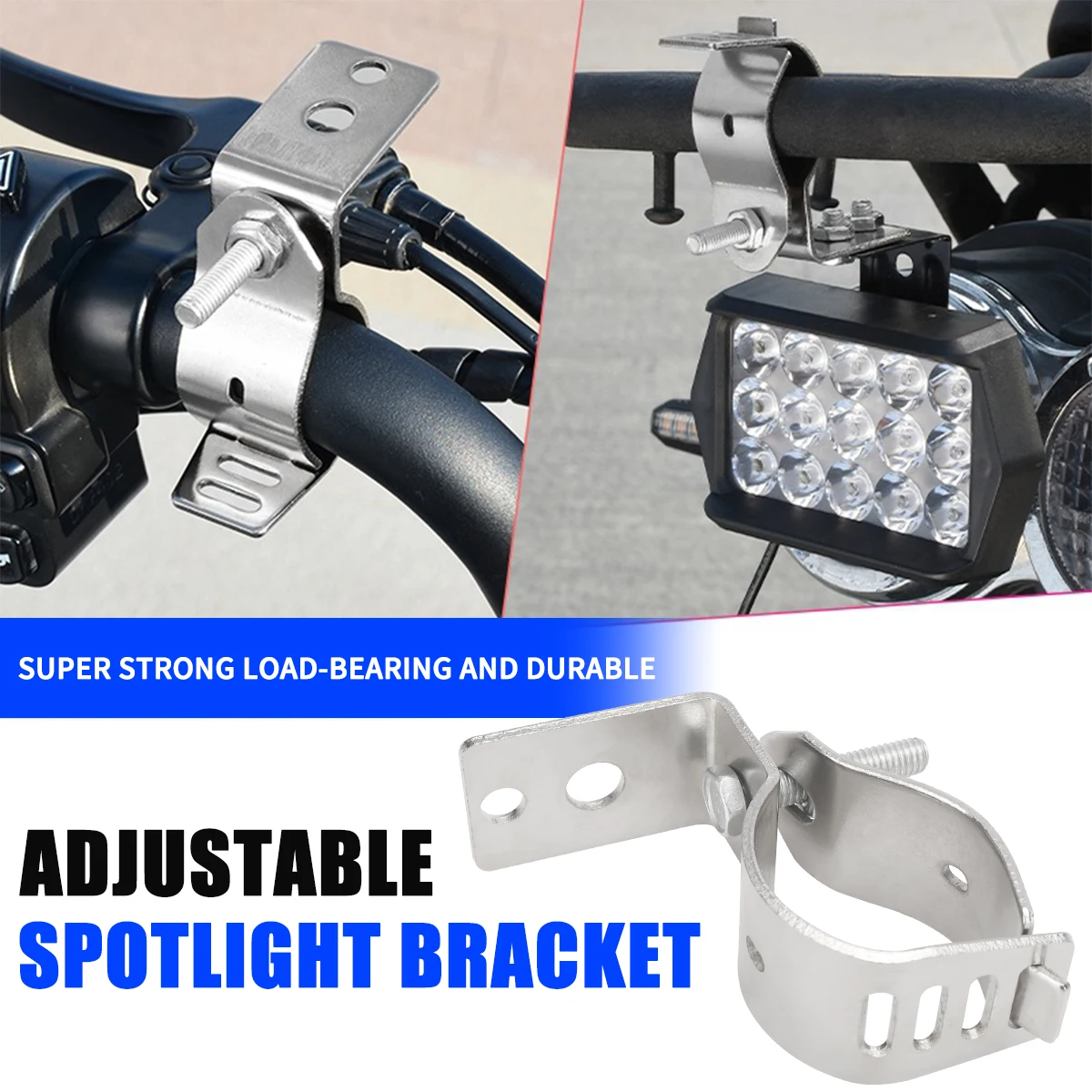 

Универсальная подставка для прожектора для мотоцикла, регулировка 0,63-1,42 дюйма, универсальный удлинитель руля, модификация мотоцикла