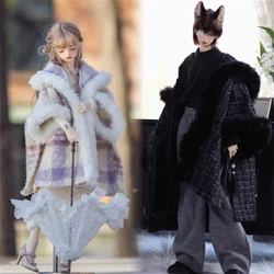 BJD Doll Clothes For 1/3 1/4 Dolls Black White Cloak Coat Skirt Pants Doll Clothing Accessories(Excluding Doll)