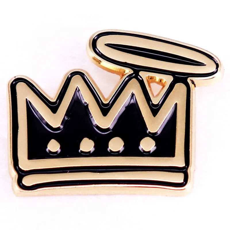 Charles the First Crown Enamel Pin Cute Cartoon Metal Badge Brooch Backpack Hat Decoration