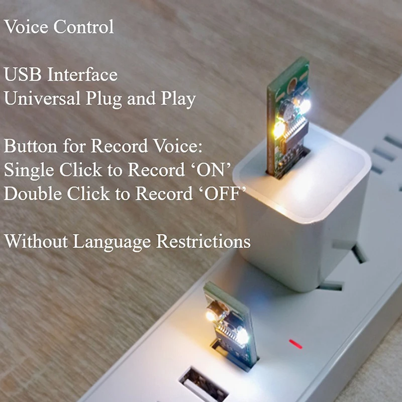 Плата управления распознаванием голоса USB-ночник Модуль распознавания DUA V1 Поддержка любого языка