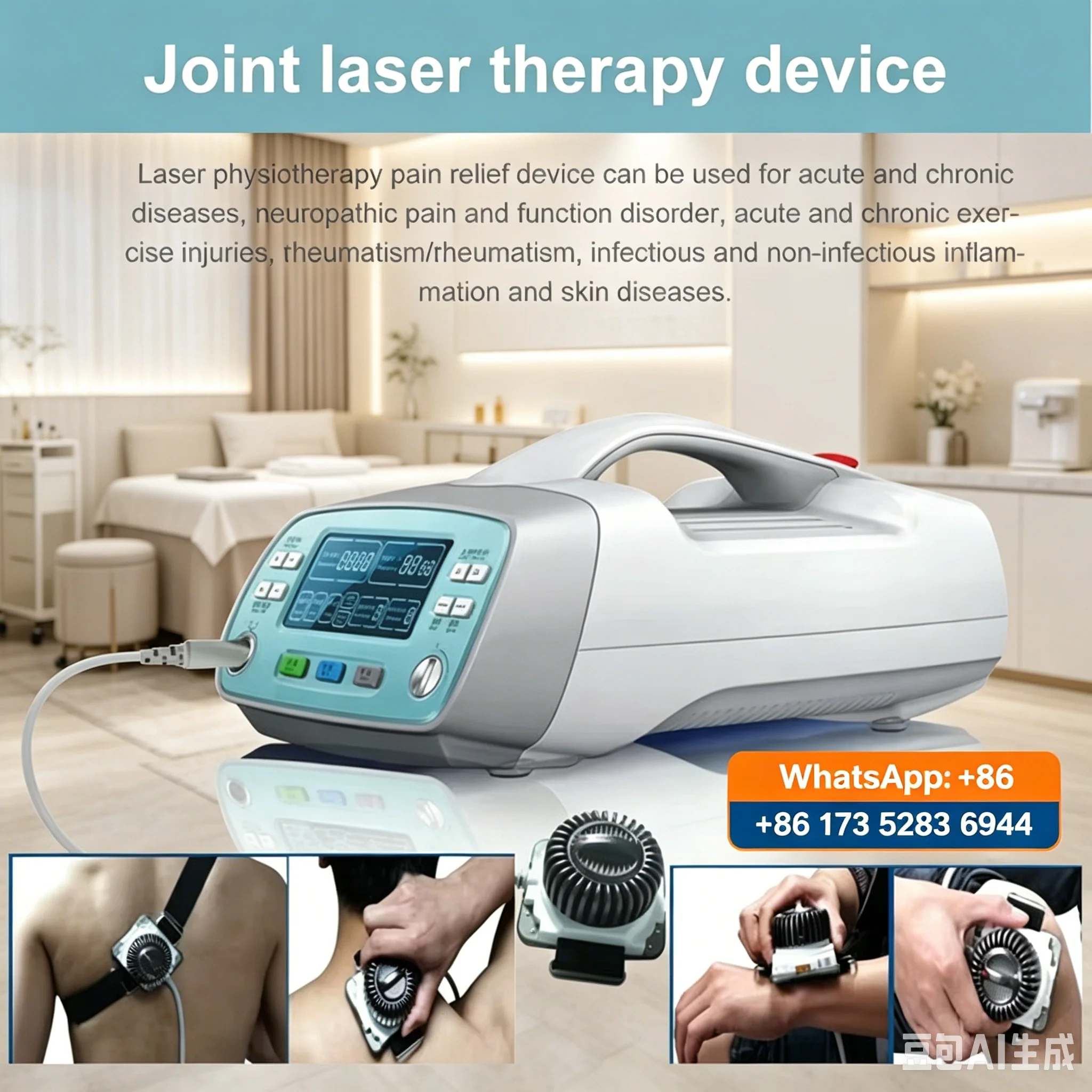 

CE Class 3b Laser Terapeutico Fisioterapia Profesional LLLT 810 Nm Cold Low Level Laser Therapy For Body-2027