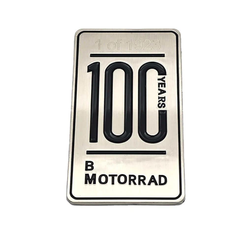 100 Years Motorcycle 3D Wire Drawing Metal Sticker Oil Box