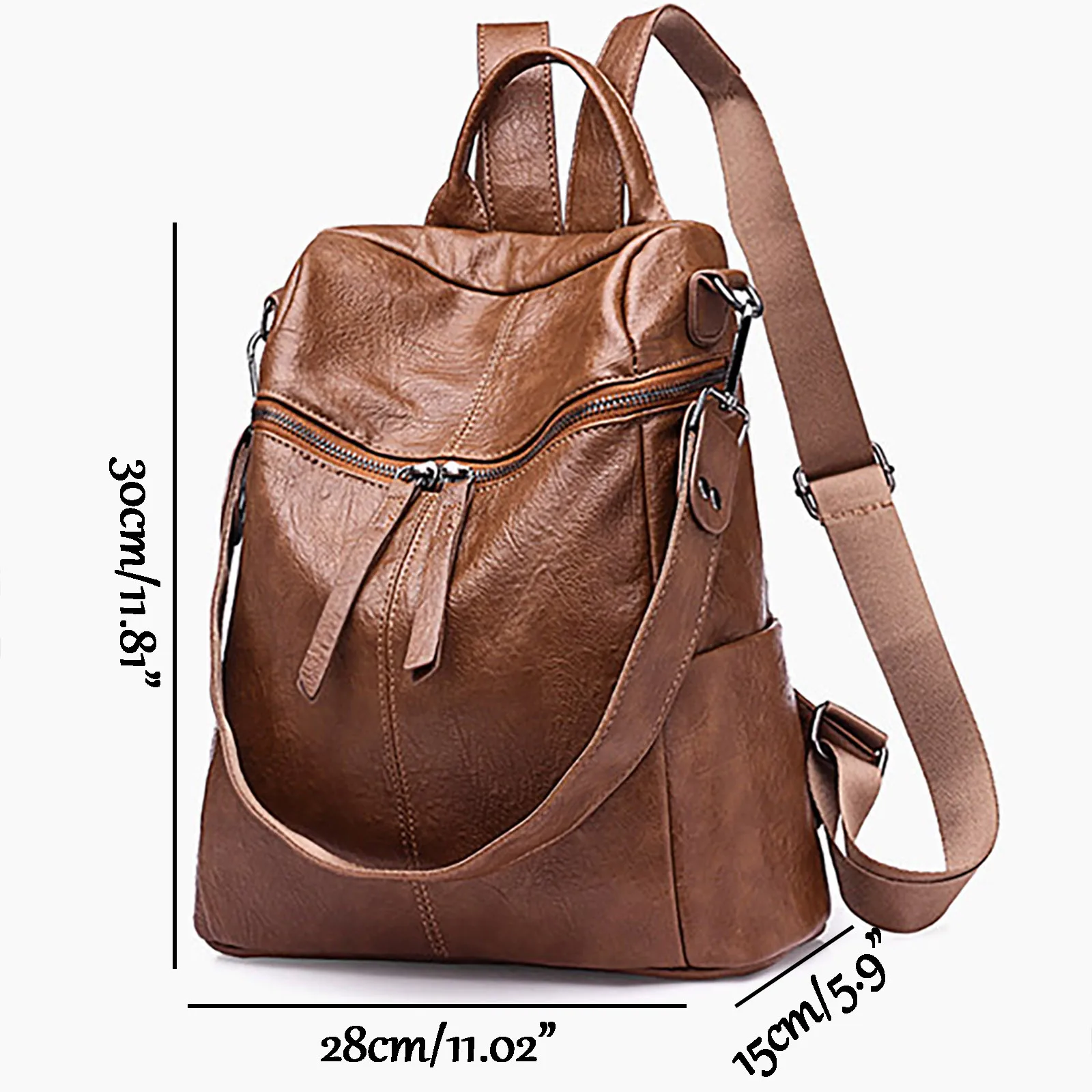 2024 New Women Leather Handbag Soft Face Fashion Retro College Backpack Mochilas Para Mujer Mochilas Femeninas Mochila Y2k