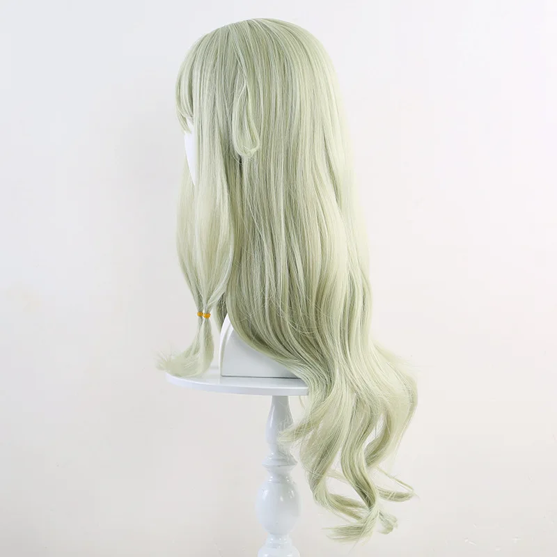 Synthetic Cosplay Wig Green Ponytail Mi-ku Inspired Styled for Colorful Stage Nene Kusanagi Look Heat Resistant Fiber Hair Party