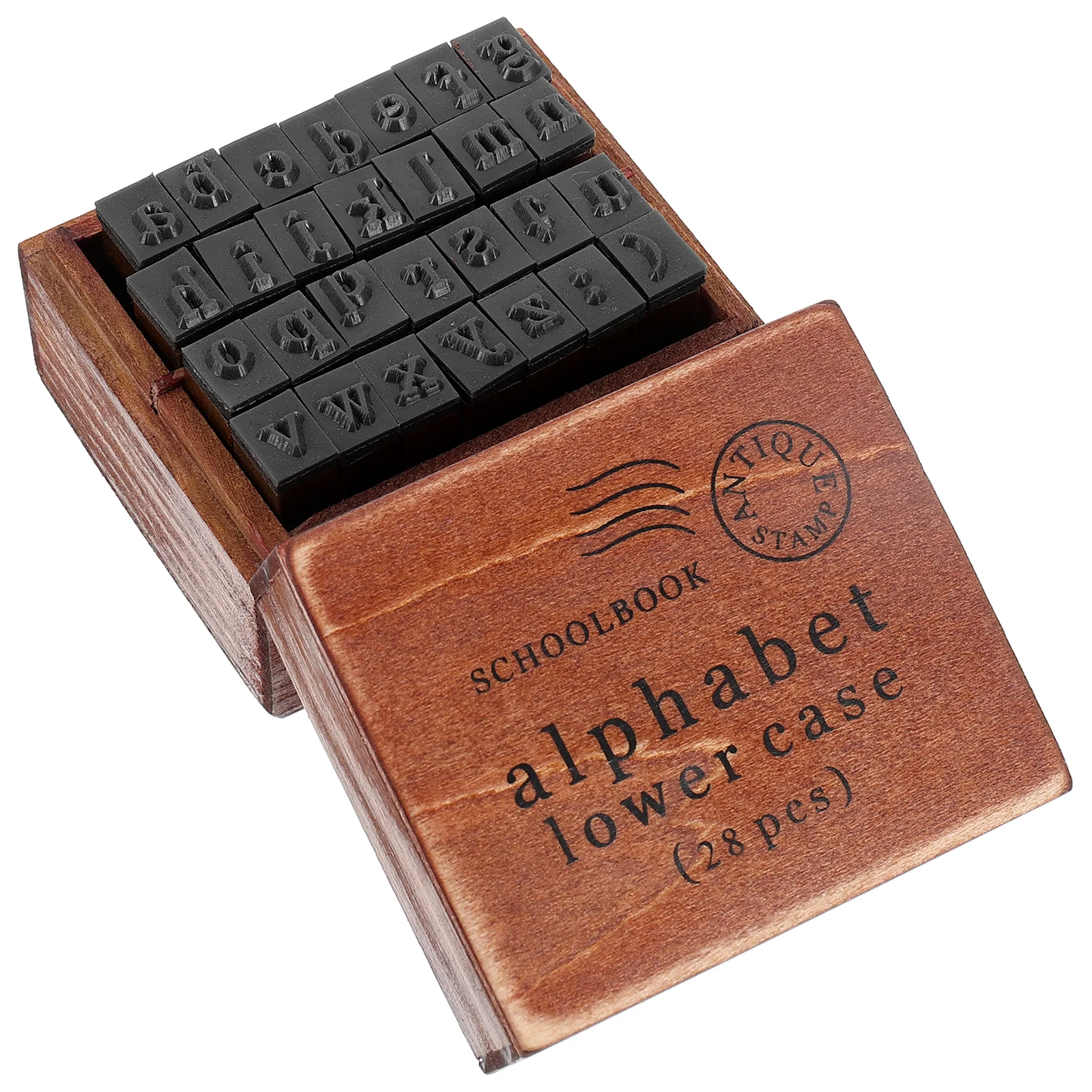 

1 set 1 Set Of Letter Wooden Craft Seals For Diy Scrapbook Journal Planner Decorative Kit English Alphabet