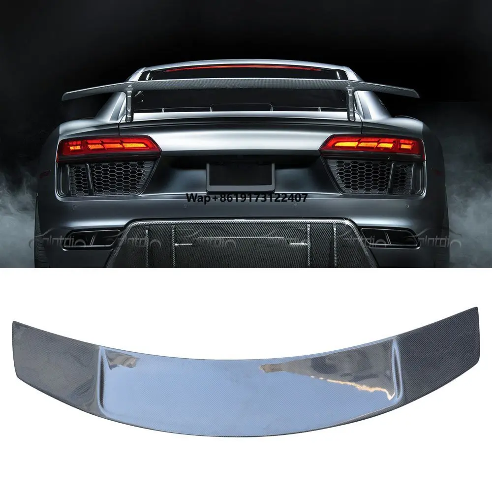 

2017-2019 R8 Carbon Fiber V Style Rear Spoiler Auto Tuning High Kick Spoiler Boot Lip Trunk Wing Ducktail