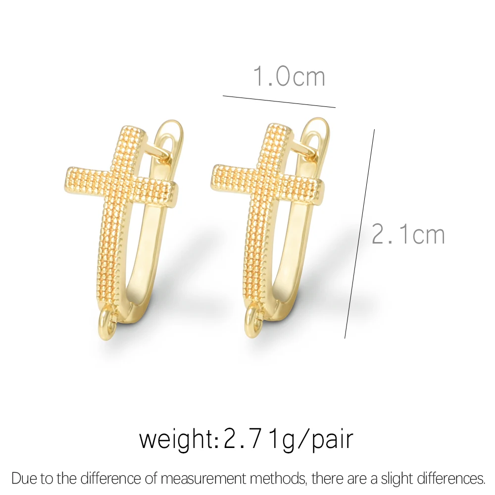 1 Pair Earring Hooks Accessories 18K Gold/ Rhodium Plated DIY Women's Earring Making Jewelry Supplies Nickel Free Wholesale