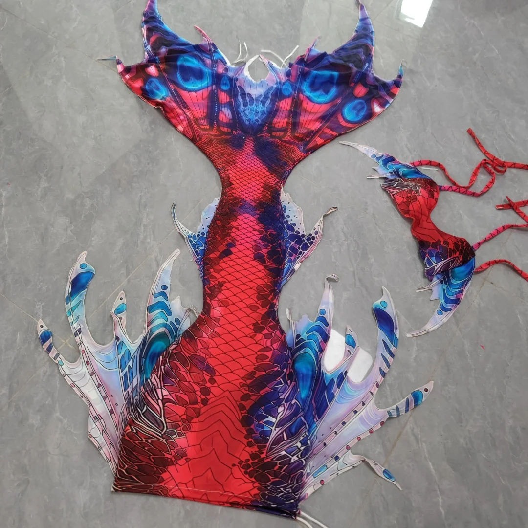 

Professional Freediving Red Adult Mermaid Tail Aquarium Underwater Mermaid Performance Costume