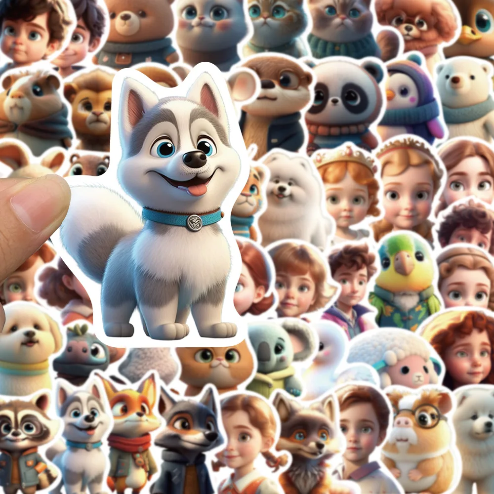 10/30/50pcs Cartoon Pixar style Animals Graffiti Sticker For Snowboard Laptop Luggage Car Fridge DIY Styling Vinyl Stickers