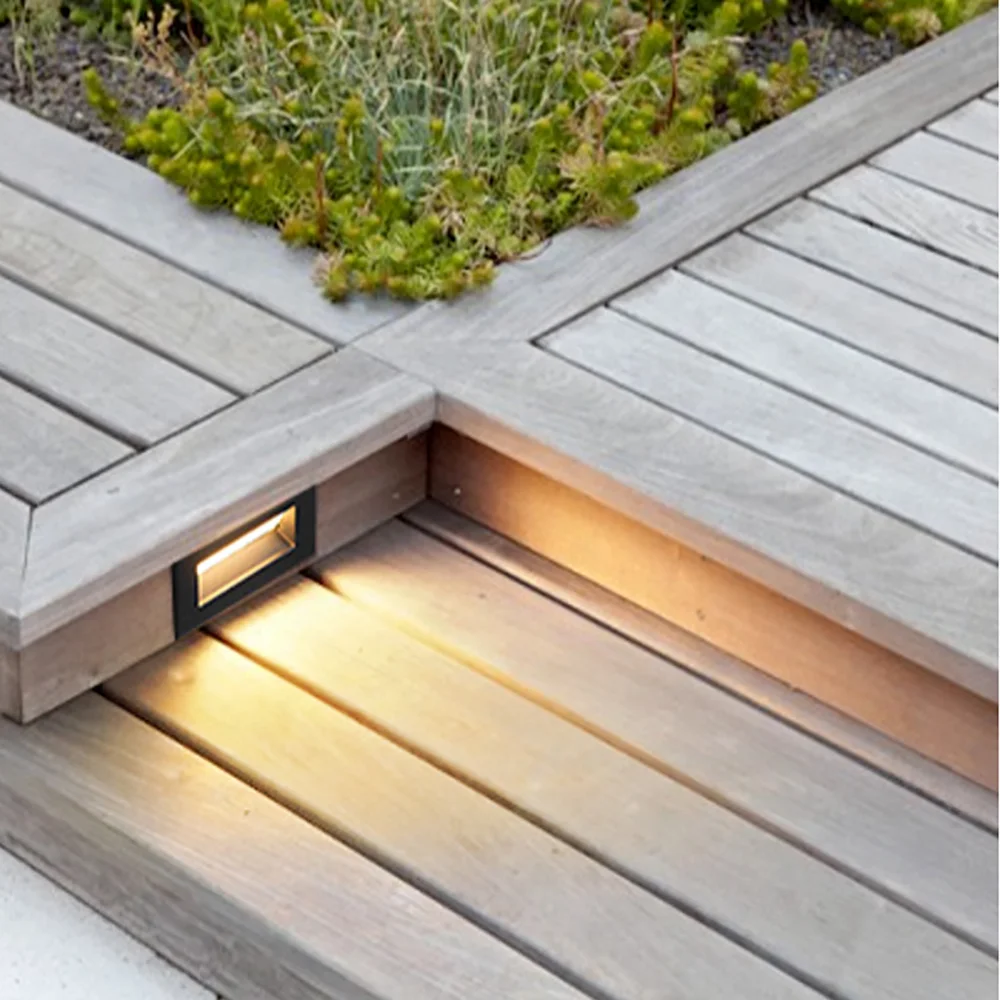 Imagem -06 - Arandelas de Parede 6w Led Passo Escada Luz Horizontal Interior ao ar Livre à Prova Impermeável Água Decks Pathway Quintal Avaliado Escada Iluminação Canto