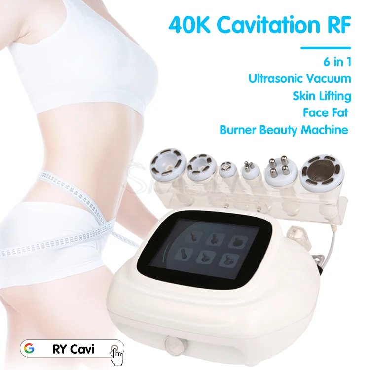 

Portable 6in1 Negative Pressure RF+BIO Heat+40K Cavitation Fat Dissolving Burner Skin Firming Tighten Equipment