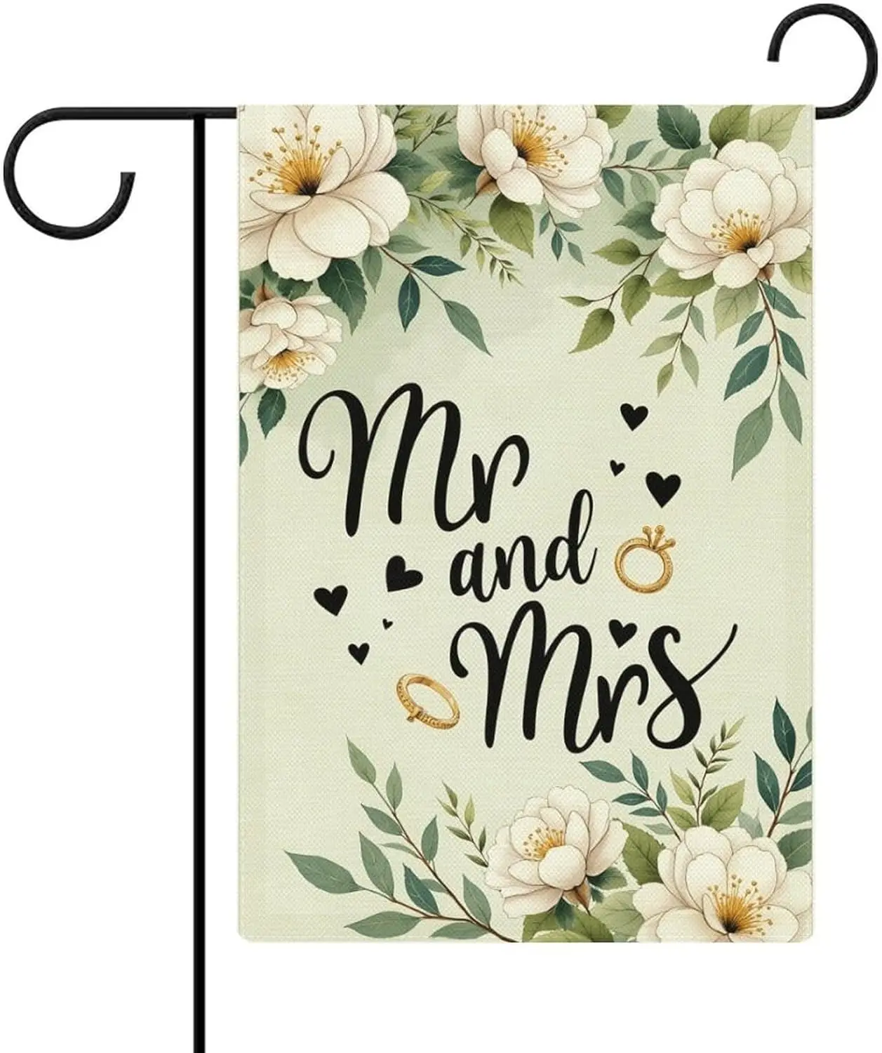 Mr And Mrs Wedding Double Sided Outside Garden Flag 12 X 18 Inch, Yard Outdoor Decorative Flag HHJ LLG