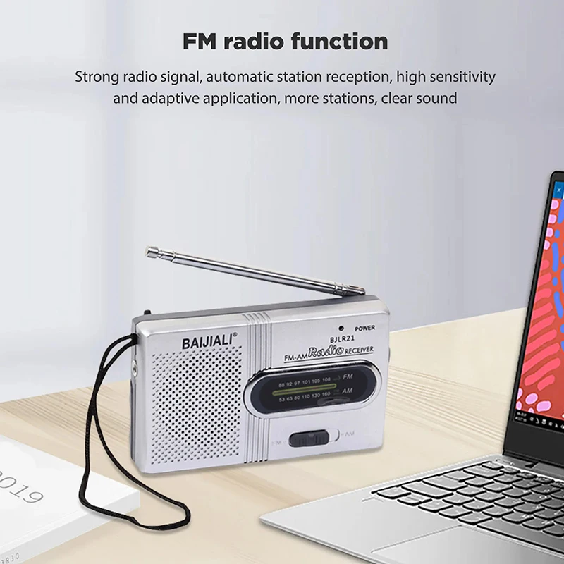 

NEW Mini KK-228 Portable Radio FM AM Rechargeable Full-wave Band Receiver Telescopic Antenna Battery Powered Emergency Use Radio
