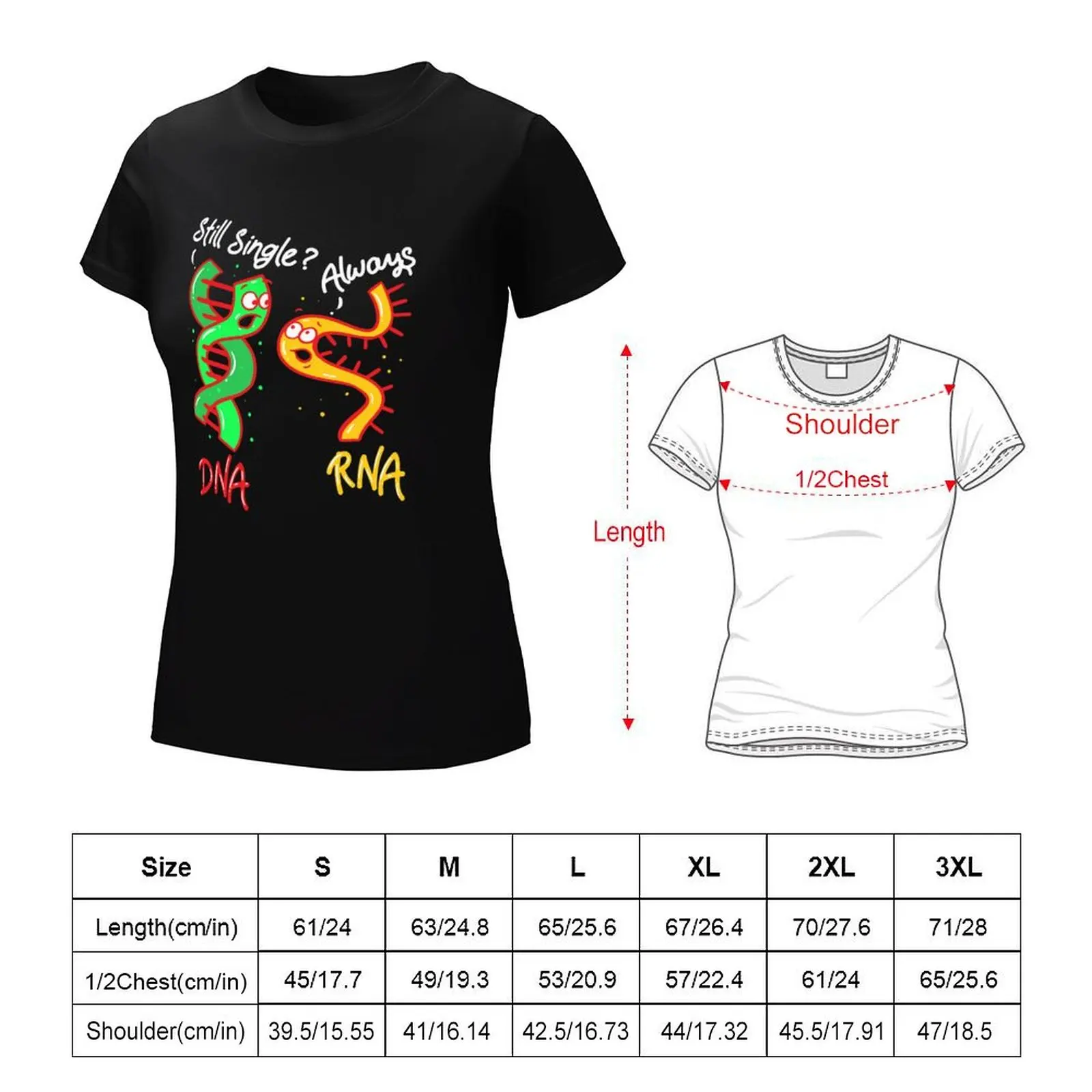 Biologie Genetica Dna Rna Single Gift T-Shirt Vrouwelijke Kleding Dierenprint Shirt Voor Meisjes T-Shirts Voor Vrouwen