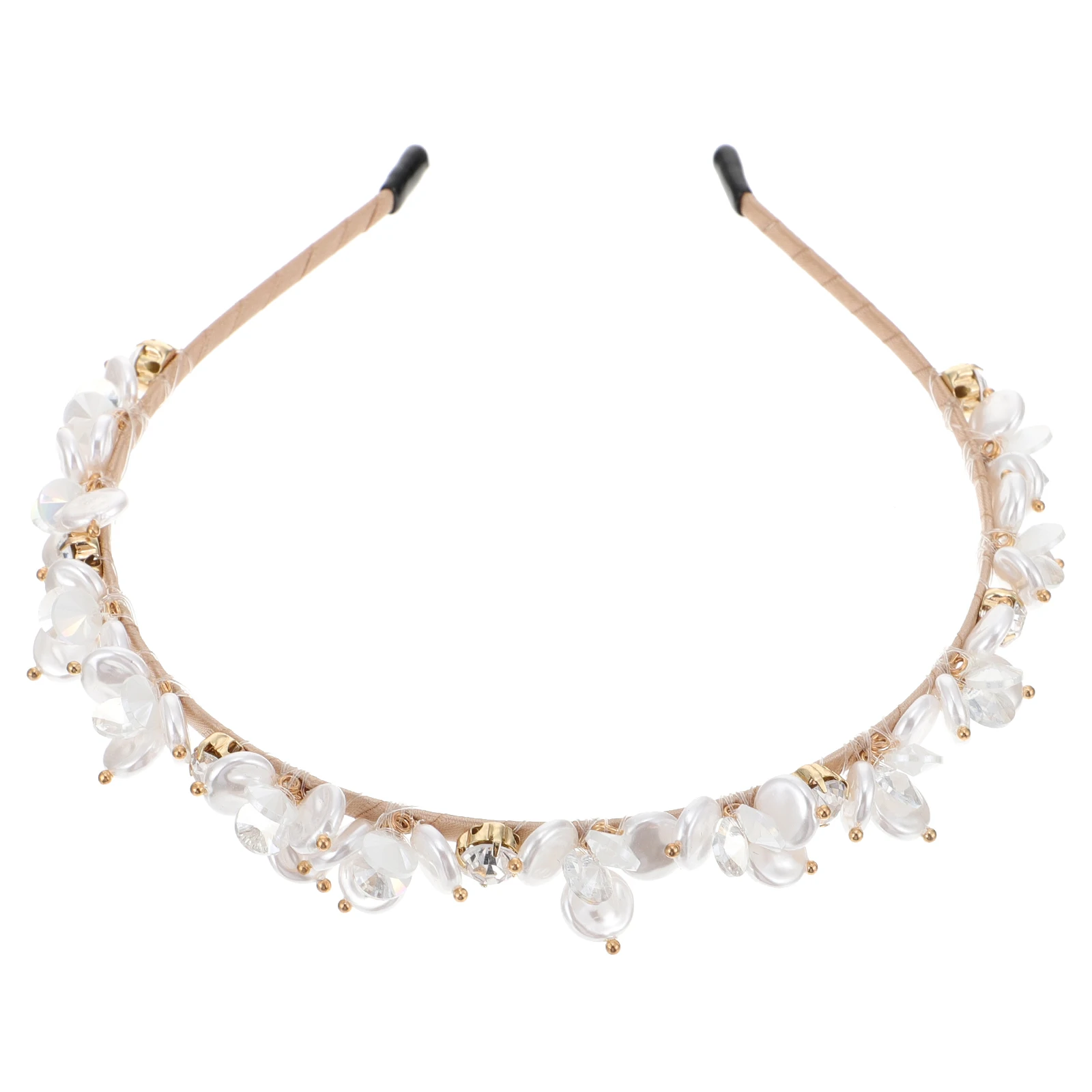 

Pearls Flower Headband Elegant Resin Pearls Floral Hairband for Prom Wedding Party Birthday Accessory Flower Headband