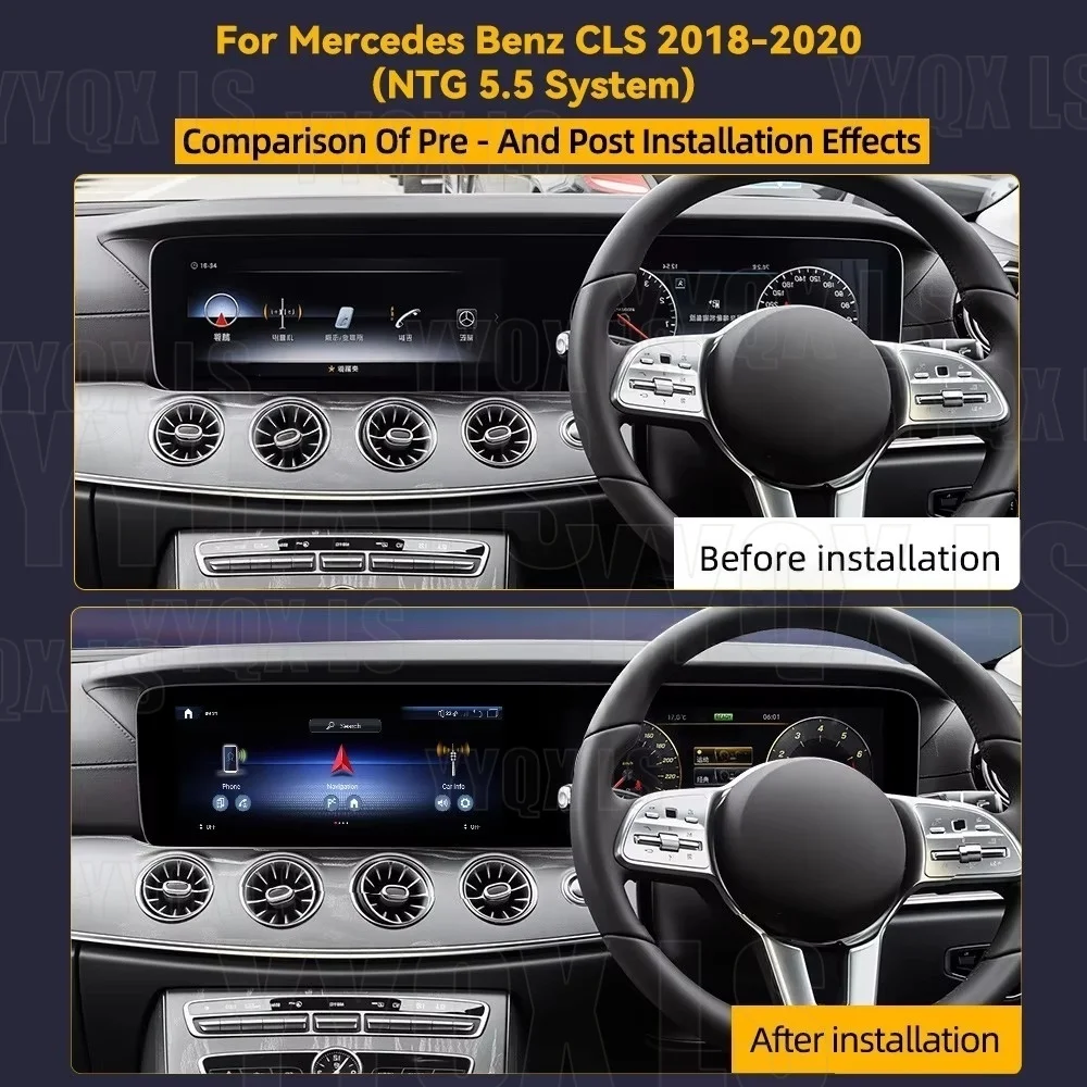 24.6 Inch Car Radio For Mercedes Benz CLS 2016 2017 2018 2019 2020 2021 2022 LHD RHD Multimedia Player Carplay GPS Navigation
