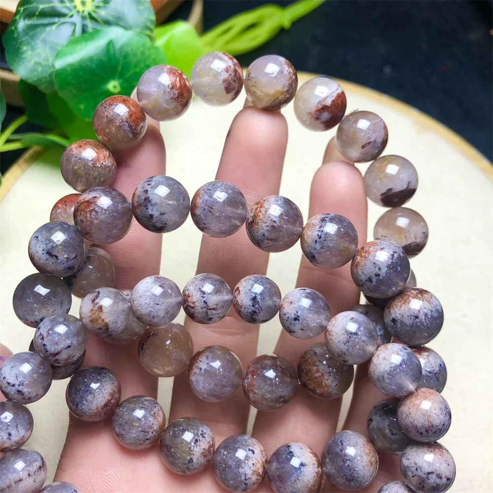 

Natural Gold And Silver Rutilated Quartz Auralite Bracelet Gemstone Fashion Jewelry Fengshui Women Healing Energy Gift