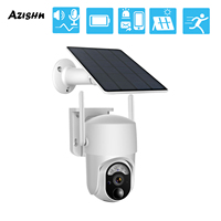 AZISHN Outdoor 3MP WiFi 4G IP Camera CCTV Smart Home Two-way Intrusion Alarm Long Standby Solar Battery Camera