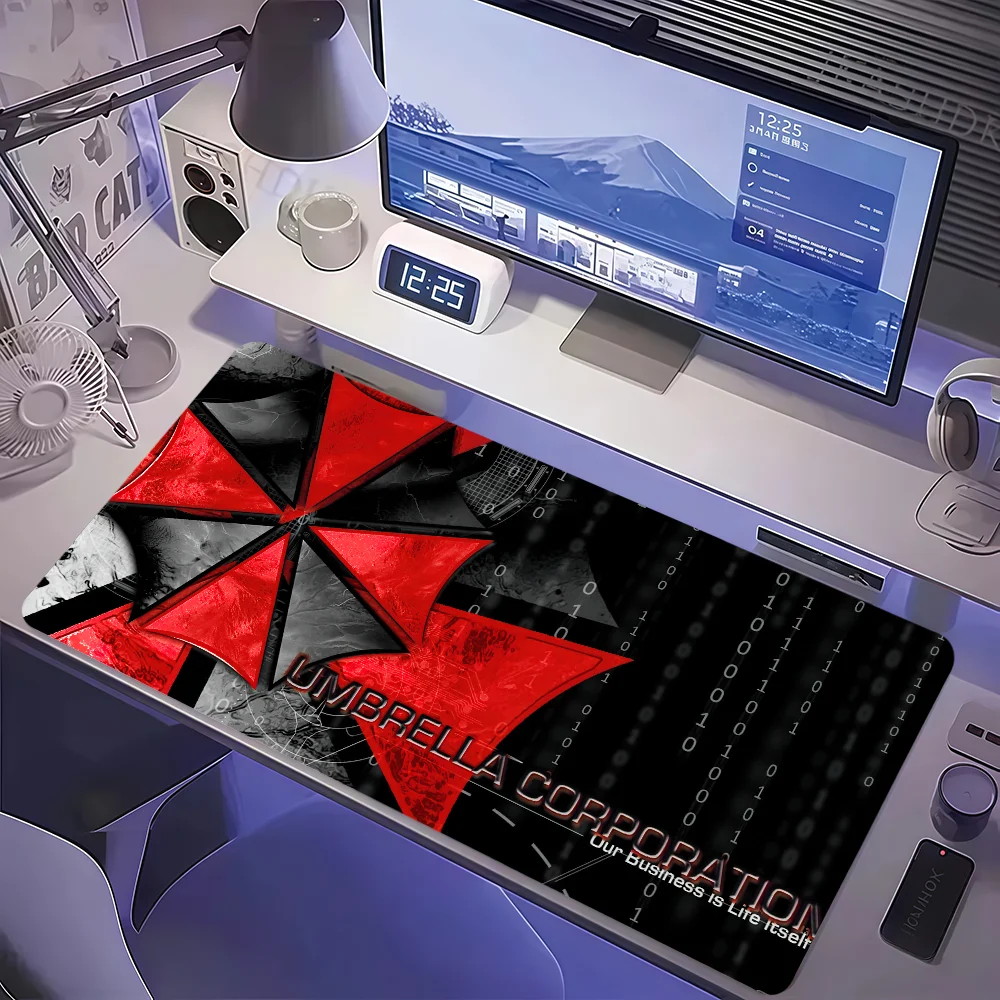 U-Umbrella C-Corpor R-Resident Evil 4 Mauspad, rutschfest, verdickt, großes Mauspad mit Schreibkante, für Büro, Studenten, Gaming