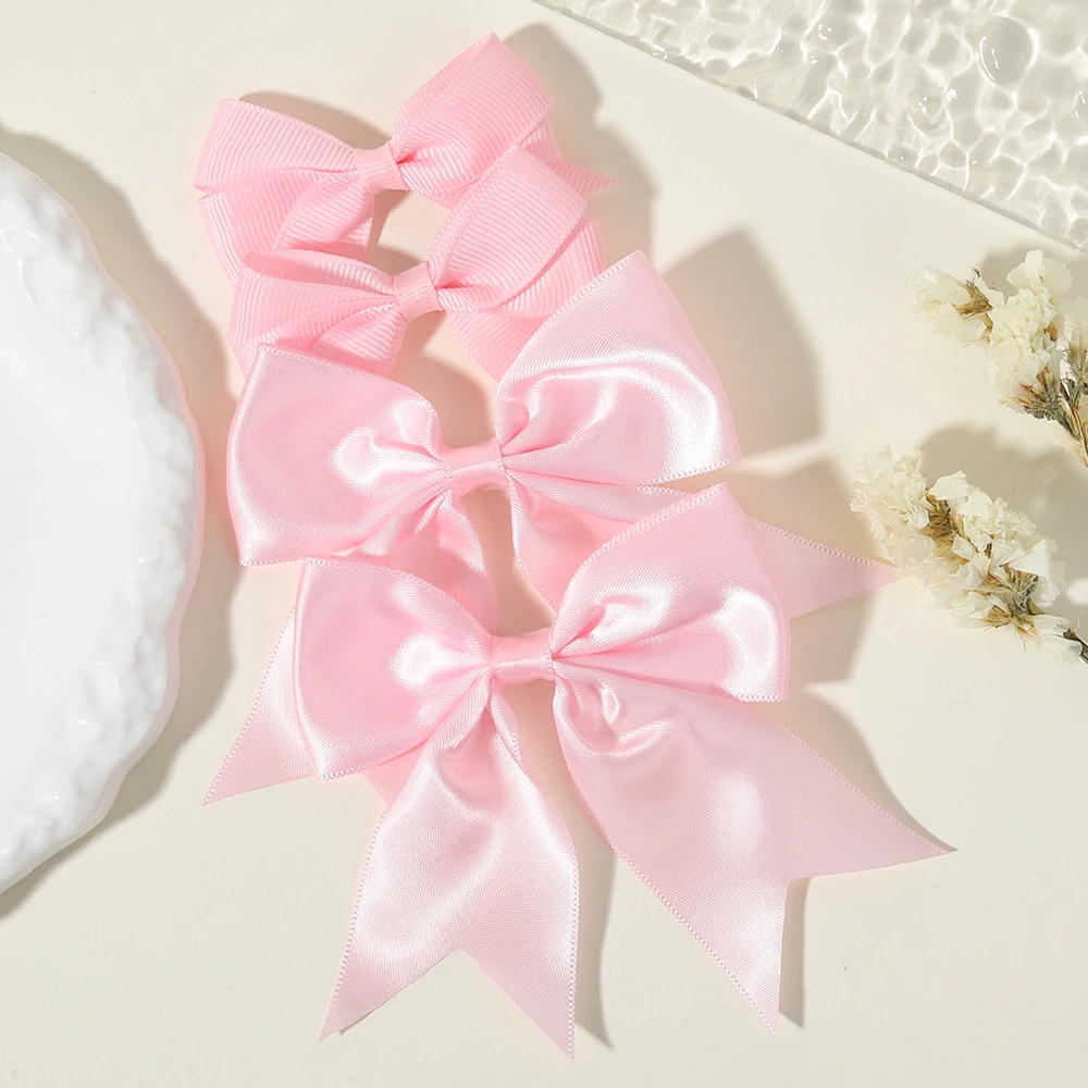 4 Stück/Set Mädchen-Haaraccessoires, 2 große + 2 kleine Haarspangen mit Schleifen, süße, niedliche Haaraccessoires für Kinder und Babys zum Tragen – Detail 10