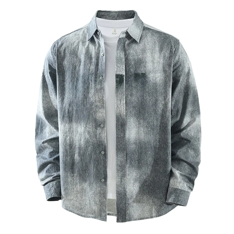 

Модный повседневный мужской топ с буквенным принтом Long Sve, свободный крой, модный уличный хлопковый топ, повседневная одежда, весенний сезон