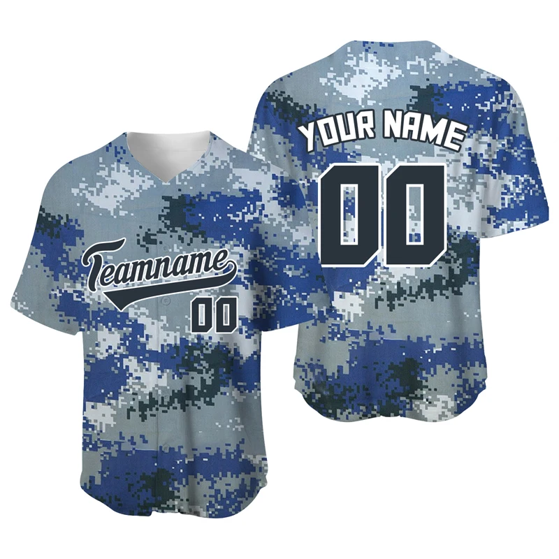 Veterans Day Camo Baseball Jersey Shirts Mens Sublimation Blanks Custom Team/Name T-Shirt Sport Uniform Hombre Sportwear