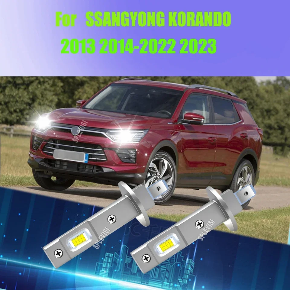 LED H1 Headlight Hi Beam ideal light pattern with superior visibility For SSANGYONG KORANDO 2013 2014 2015 2016 2017 2018-2023