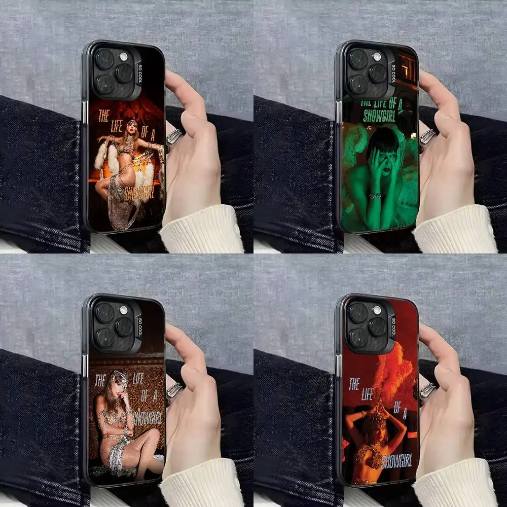 

Phone Case For iPhone 16,15,14,13,12,11,Mini,Pro,E,SE4,XS,MAX Black Candy Matte T-TaylorS-Showgirl-S-SwiftS Cover