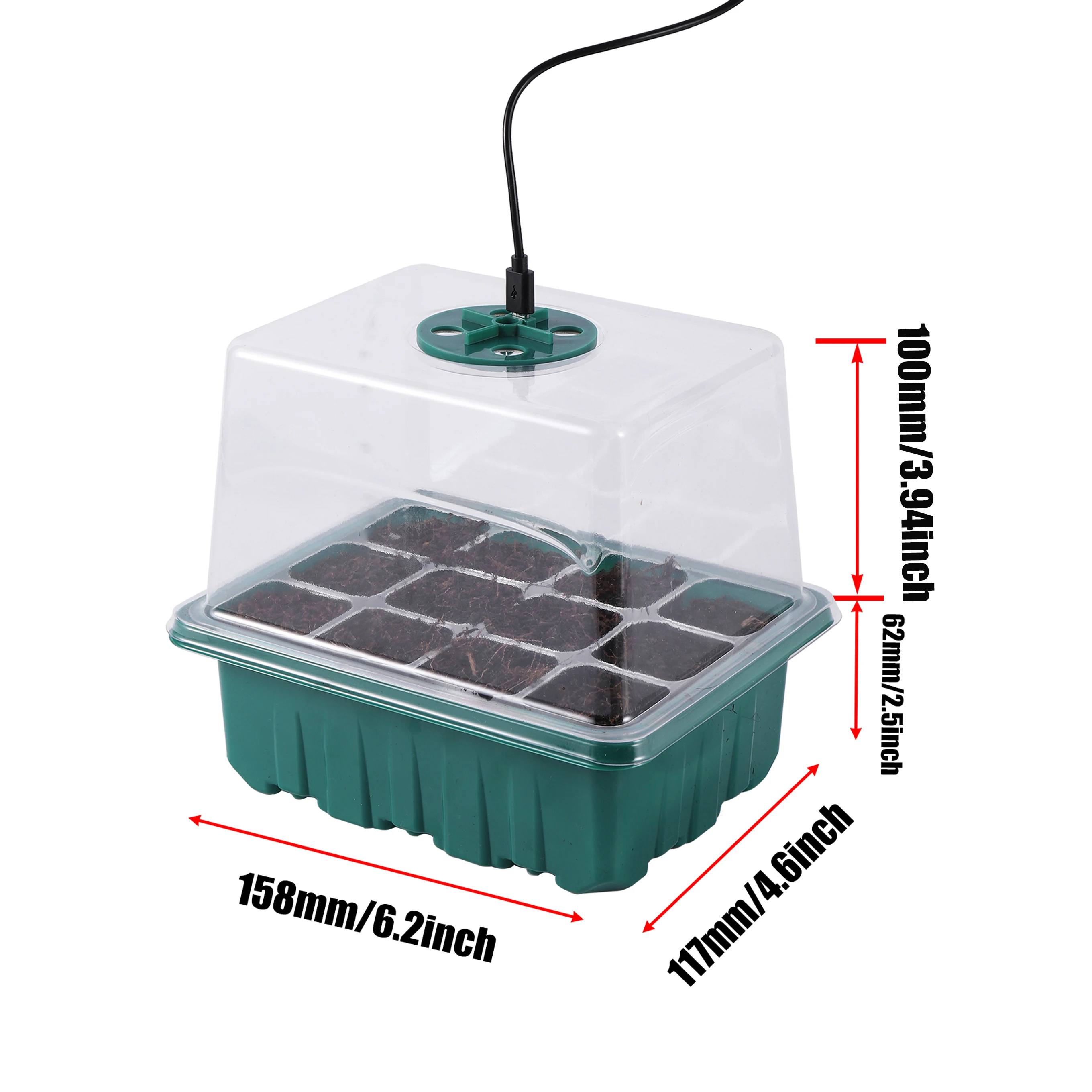 3PCS 苗トレイ シードスターターキット 6/12穴 プロ - Dome Propagation Kit のレビューと価格