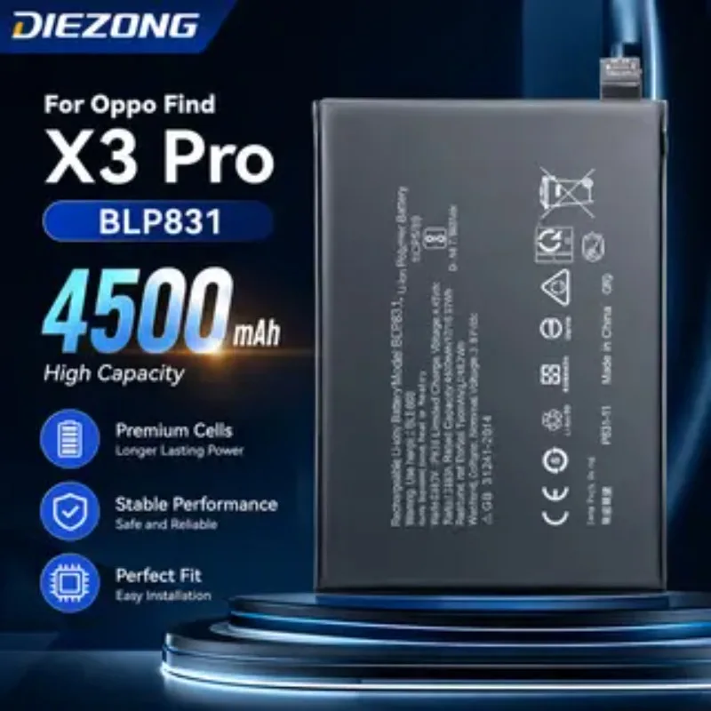 2026 NEW BLP831 Battery for Oppo Find X3 Pro X3pro CPH2173 Fast Shipping in stock High Magnification High-Capacity Fast Charging