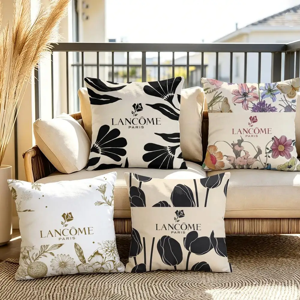 Funda de cojín L-Lancome Fashion, funda de almohada de felpa suave, funda de cojín decorativa de doble cara, decoración para el hogar, sofá, dormitorio