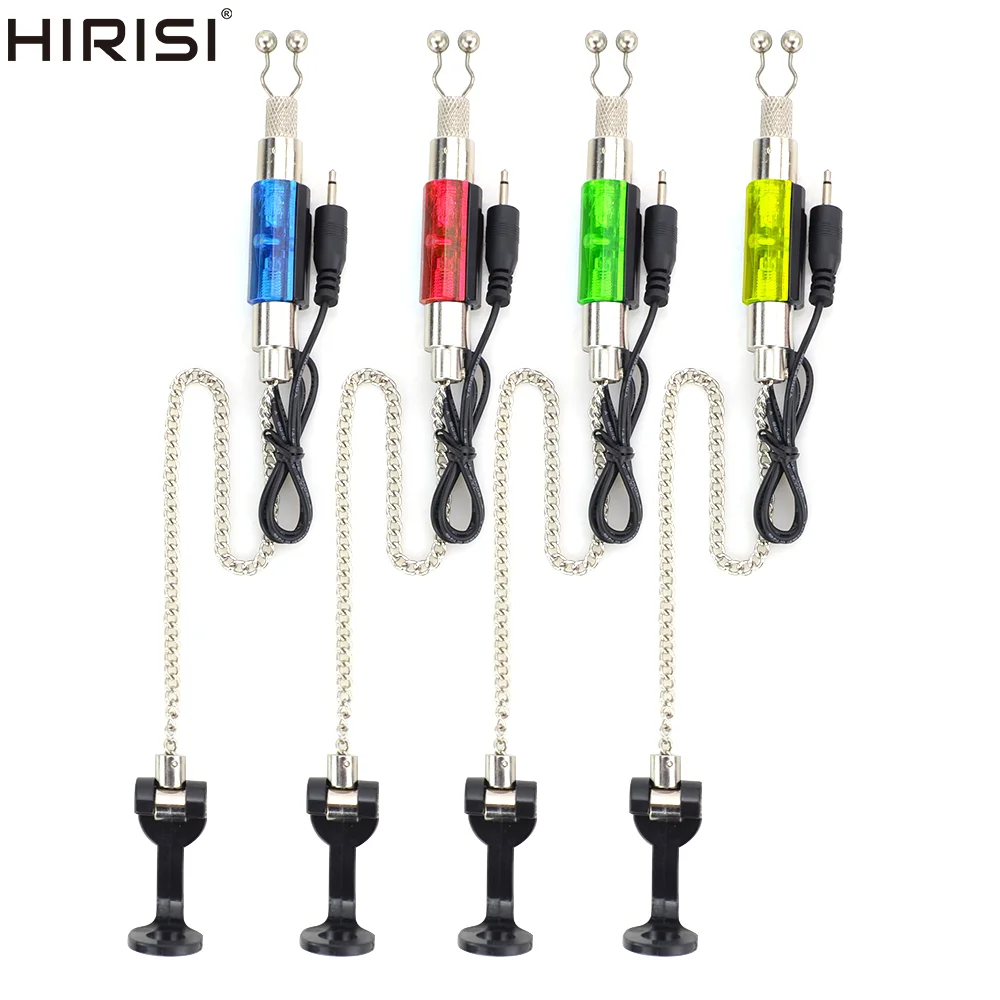 Hirisi 1Pcs Carp Fishing Swinger LED Illuminated Indicator Stainless Steel For Fishing Bite Alarm for Carp Fishing Accessory