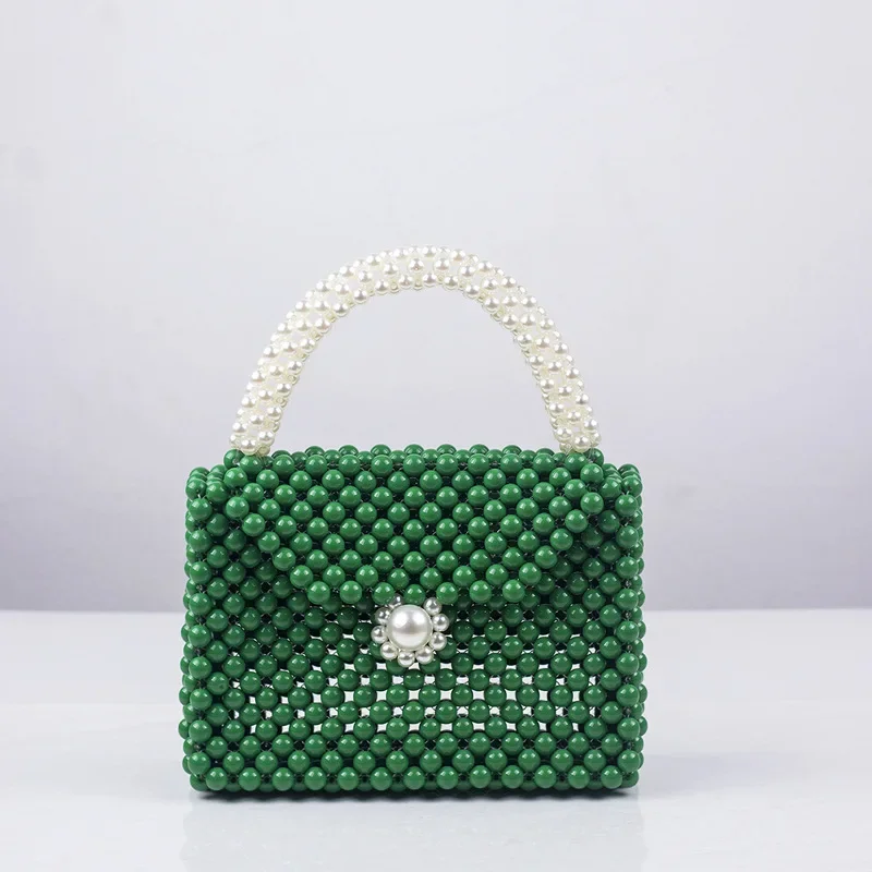 

High-end Gift Woven Bag Handbag Bag Handmade Beaded Pearl Handbag Designer Handbags High Quality Can Be Customized