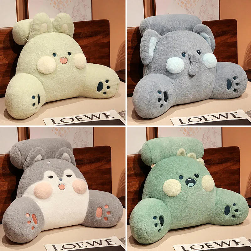 New Plush Animals Pillow Fox/bunny/elephant/dinsaur Multifunction Waist Soft Bedside Rest Cushion For Baby Kids Lovers Gifts