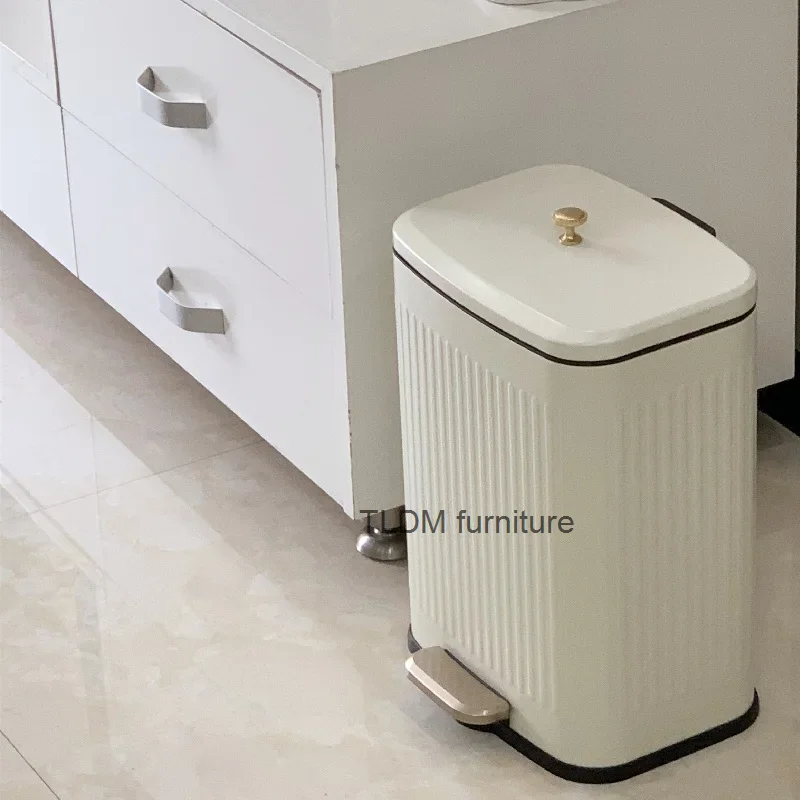 

Foot Pedal Trash Bin Rubbish Bathroom Rectangular Kitchen Trash Bin Organizer Bedroom Garbage Cubo Basura Cocina Home Furniture