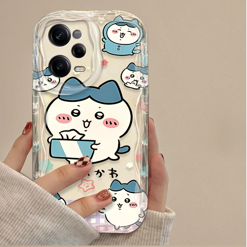 Capa ondulada fofa de desenho animado c-chiikawas para xiaomi redmi note 14 13 12 11 10 9 pro plus 14s 12s 11s 10s 9s redmi 14c 14r 13c 12 4g 5g