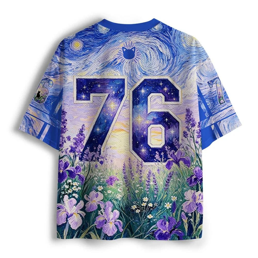 2026 Popular V-neck Mesh T-shirt with Fun Printed Short Sleeved T-shirt, Retro Streetwear, Loose Oversized Sports Mesh T-shirt