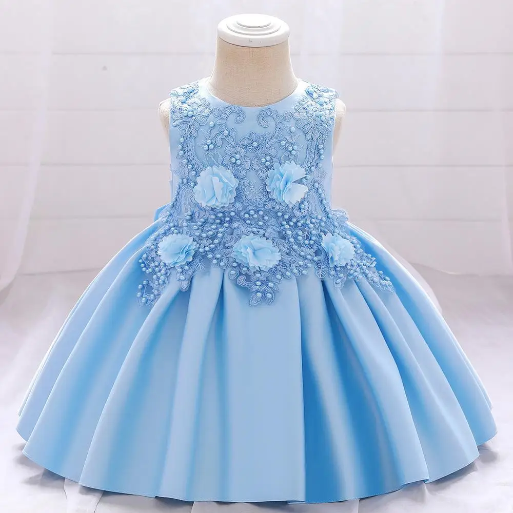 Kids Baby Girls Princess Dress Toddler Christening Gown Kids Christmas Party Costume Infant 1st Birthday Baptism Dresses Clothes