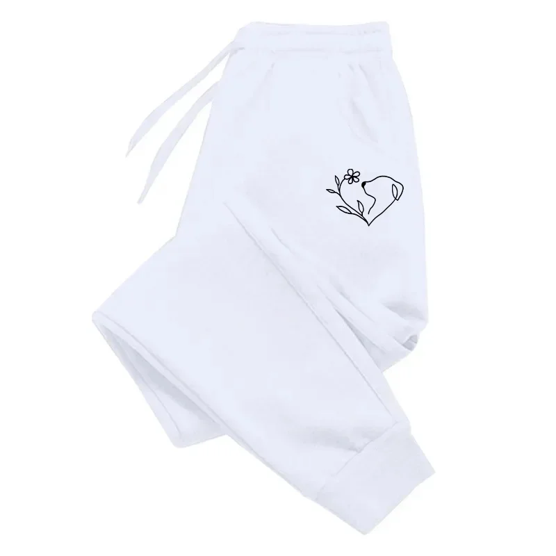 

2025 Autumn/Winter Men's and Women's Joggers - Puppy Print Casual Loose Pants - Environmentally Friendly Material