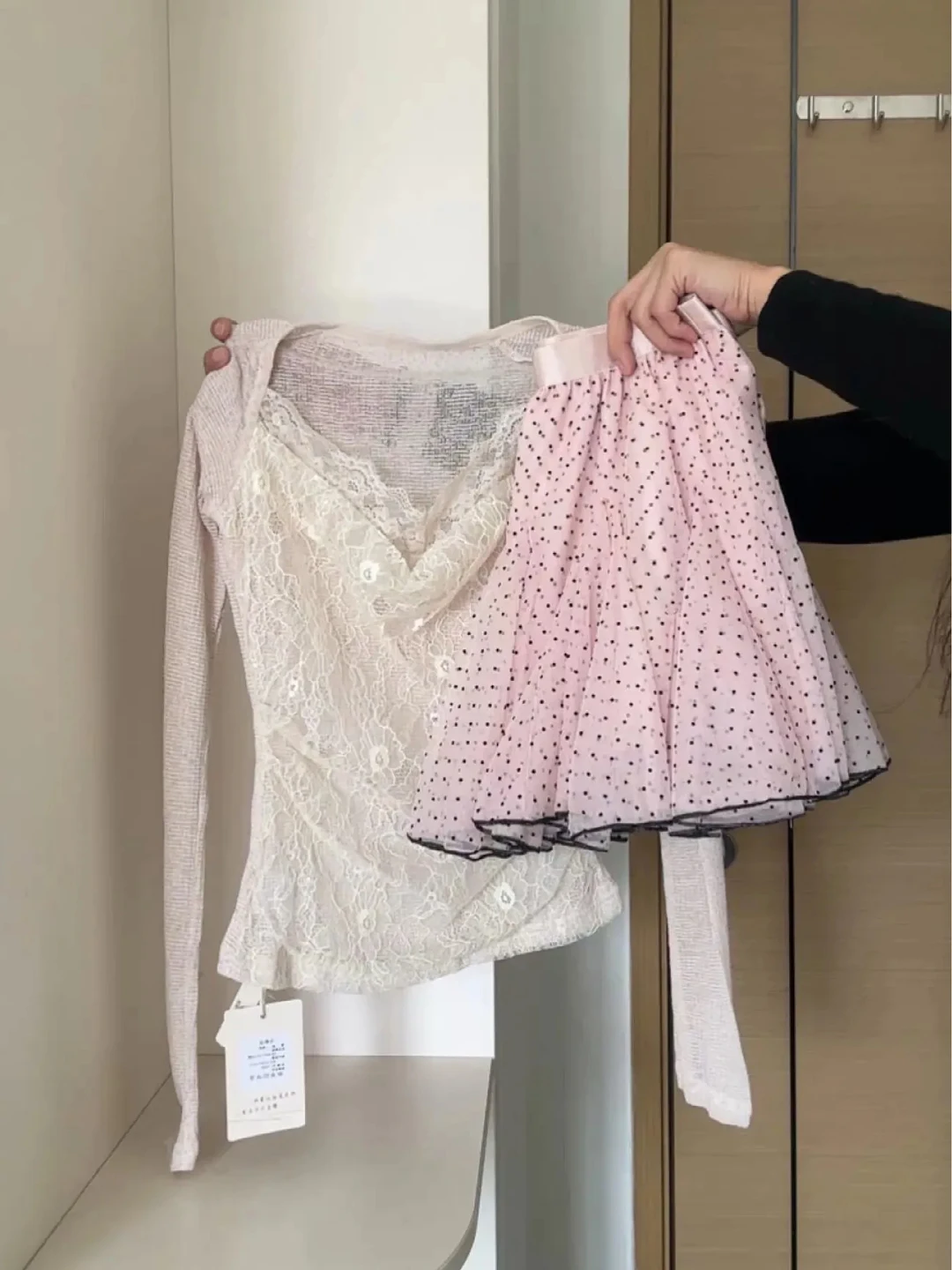 

Юбка А-силуэта с высокой талией, женская, в горошек, для утонченных вкусов, летняя новинка, корейский стиль, для повседневной носки