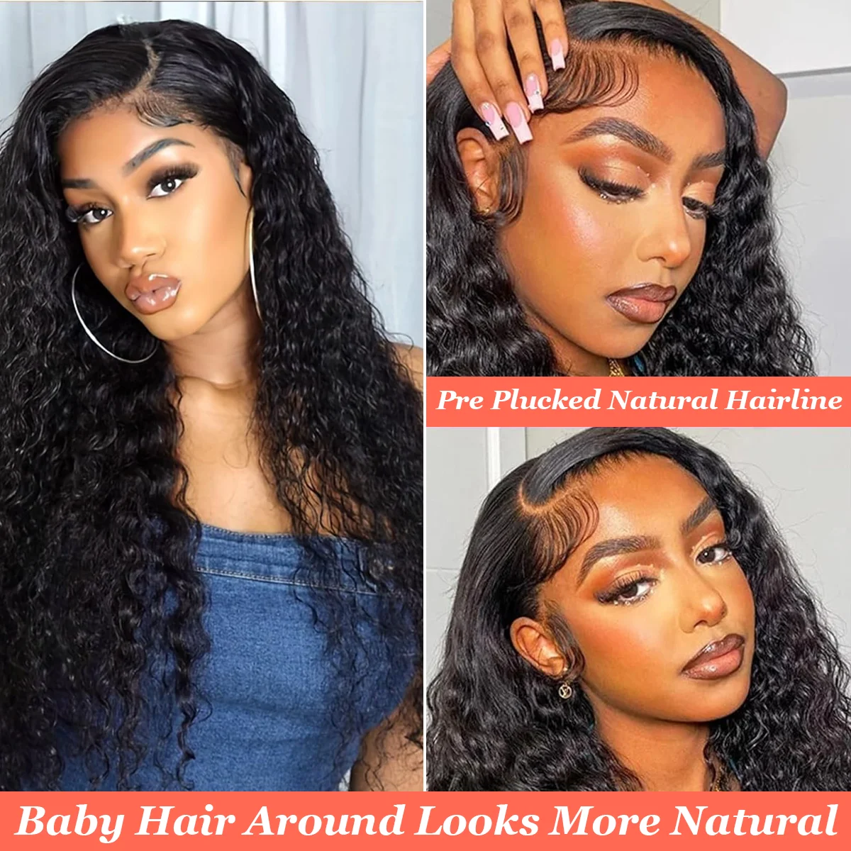 360 5*5 13*4 13*6 HD الدانتيل الشفاف الباروكة الأمامية 36 بوصة 200% الكثافة موجة عميقة قبل قطعها البرازيلي خصلات الشعر المستعار الإنسان للنساء