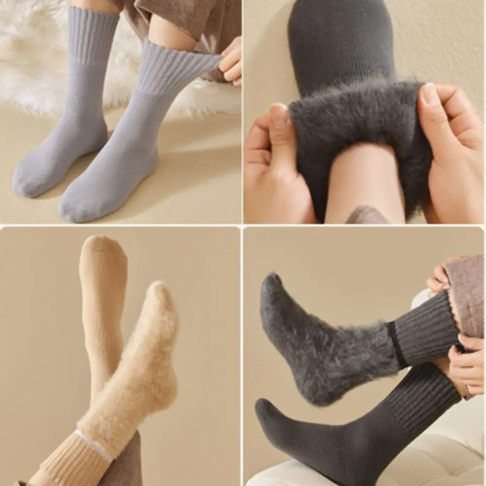 3Pairs بسيطة بسيطة رشاقته الجوارب الدافئة الخريف الشتاء أفخم الجوارب الصوفية الحرارية منتصف أنبوب الجوارب الكشمير الجوارب الرجال الخريف الشتاء #3
