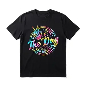 Colorful Peace Hand Men's Graphic TShirt, 100% Cotton Short Sleeve Soft Top, Retro Bold Typography Graphic Print Design, for Daily Wear, Streetwear, Birthday Gift, Gift for Men, Women and Friends