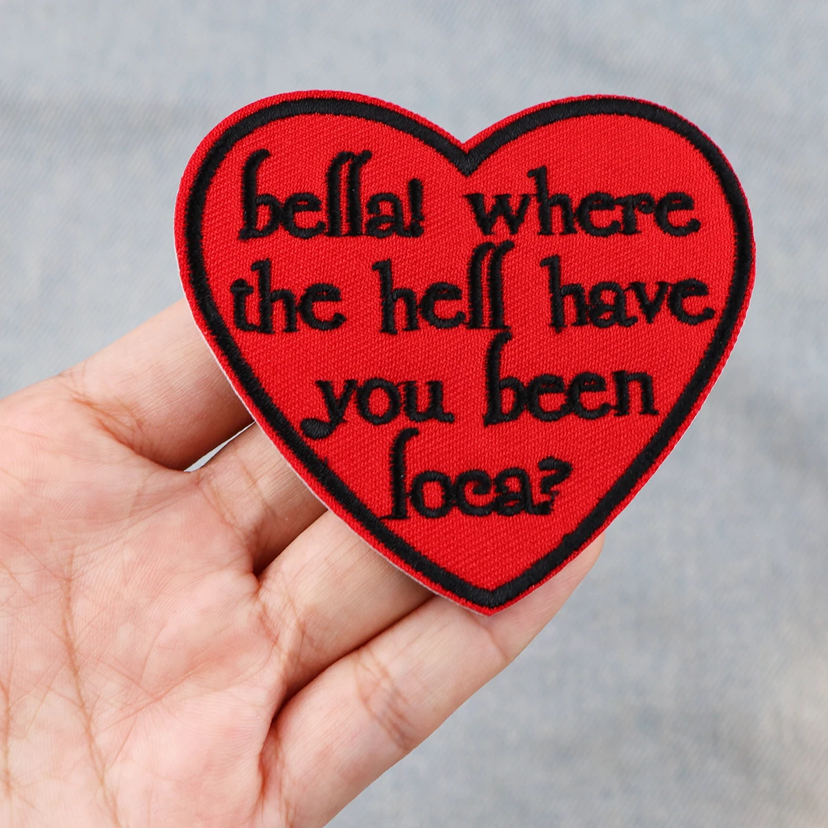 Heart Patch Motivational Phrase Iron On Patches On Clothes Applique Sewing Jackets Stripes Embroidered Badge Patch