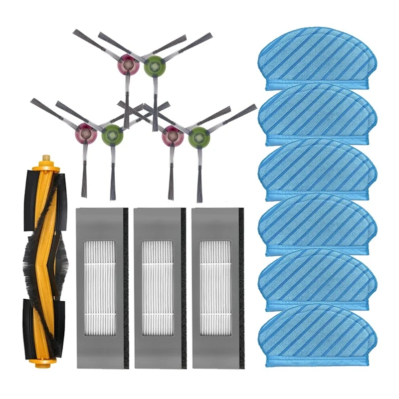 Ecovacs deboot ozmo n7 920 t5 t9 yeedi2ハイブリッド掃除機用スペアパーツ、交換部品、メインサイドブラシ、HEPAフィルター、モップクロス