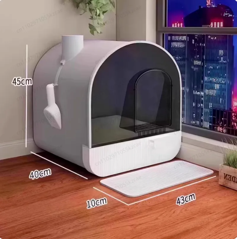 Fully Enclosed Drawer Cat Litter Box – Large Odor-Proof & Splash-Proof Toilet with Pull-Out Tray for Easy Cleaning