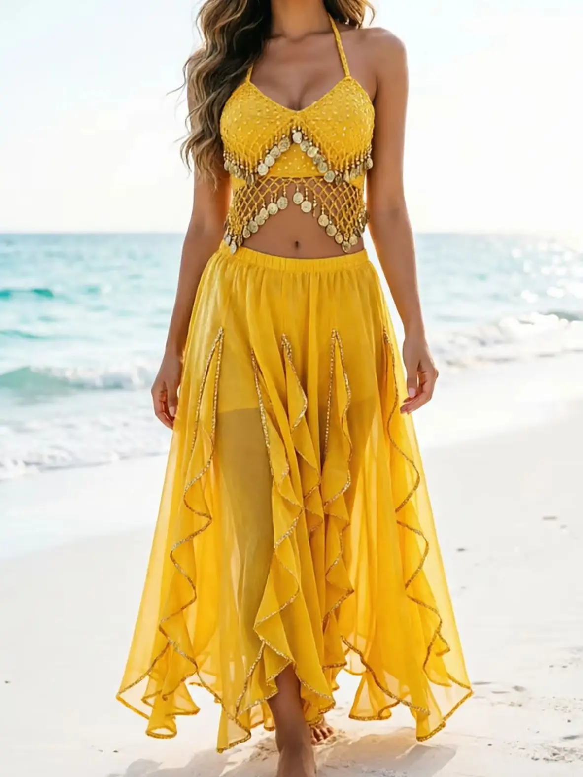 Thumbnail 2 - #4 Latest Belly Dance Costume Skirt and Top Sets Offers